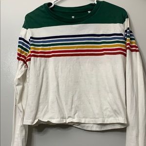 Striped crop top from pacsun